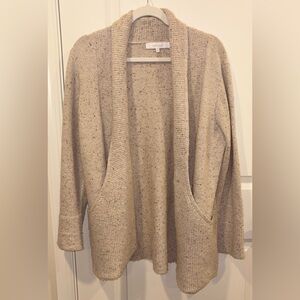 Verve Ami Open Front Speckled Cardigan w Pockets Large